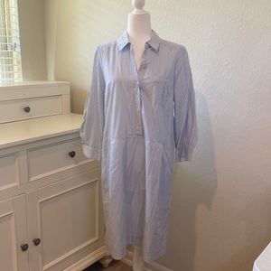 Lilly Pulitzer blue and white pinstripe dress